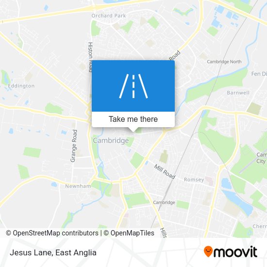 Jesus Lane map