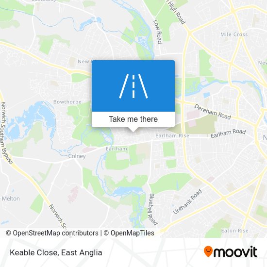 Keable Close map