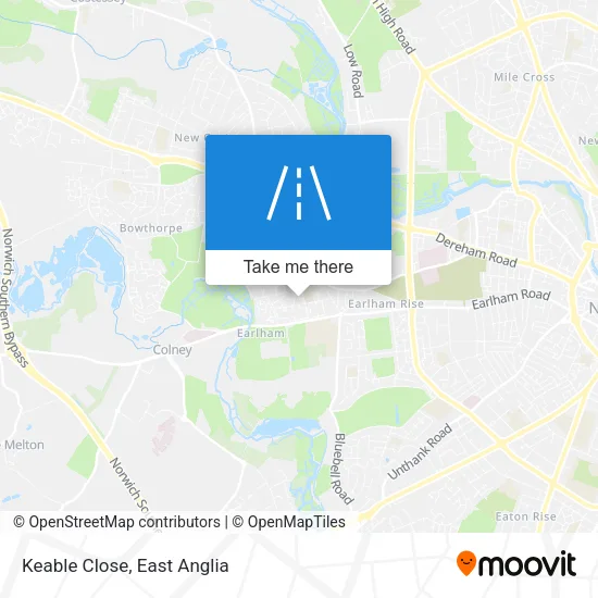 Keable Close map