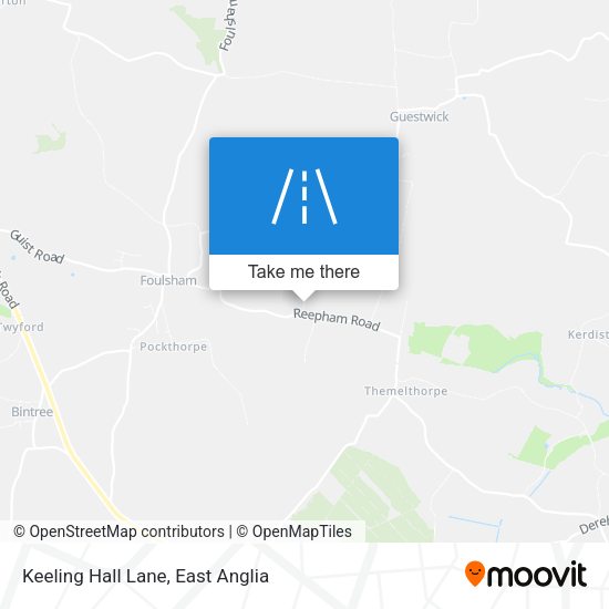 Keeling Hall Lane map
