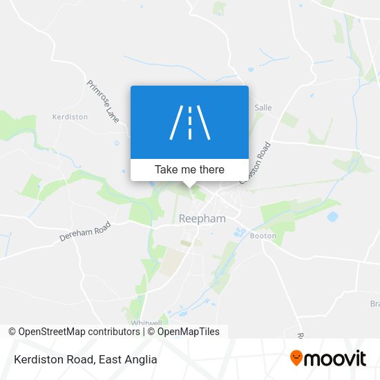 Kerdiston Road map