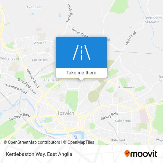 Kettlebaston Way map
