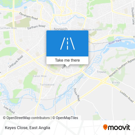 Keyes Close map