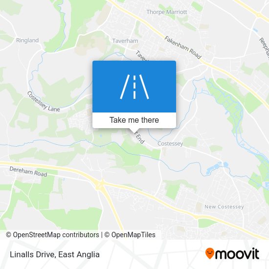 Linalls Drive map