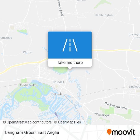 Langham Green map