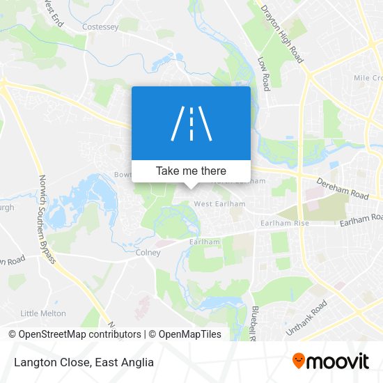 Langton Close map