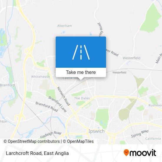 Larchcroft Road map