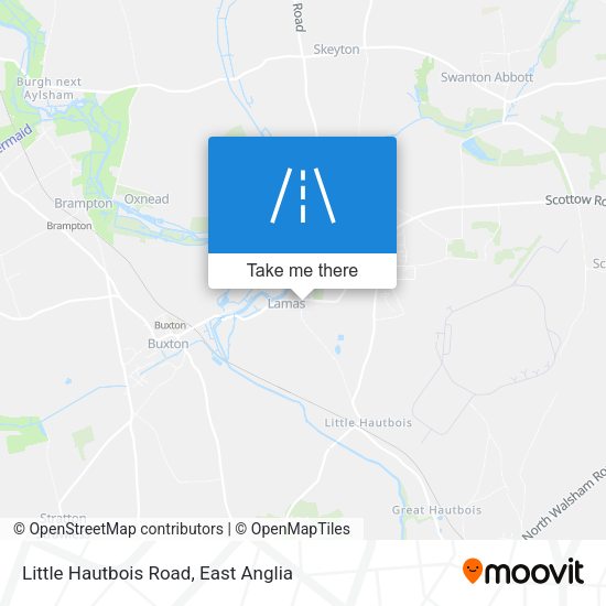 Little Hautbois Road map