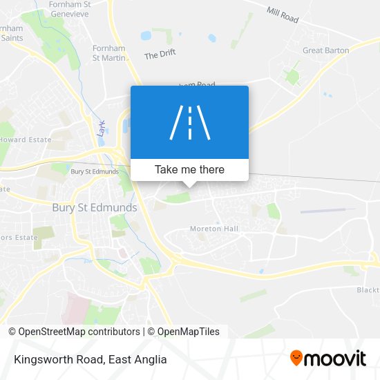 Kingsworth Road map