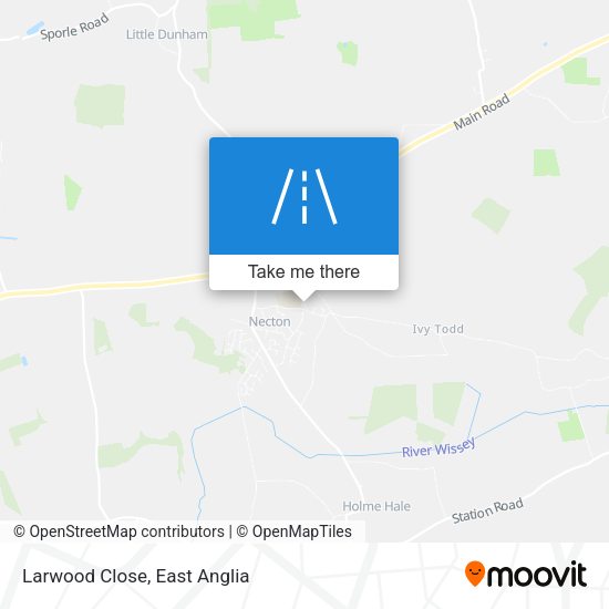 Larwood Close map