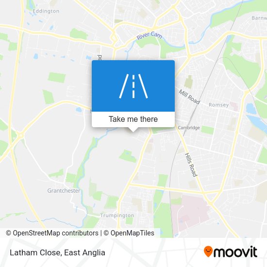 Latham Close map