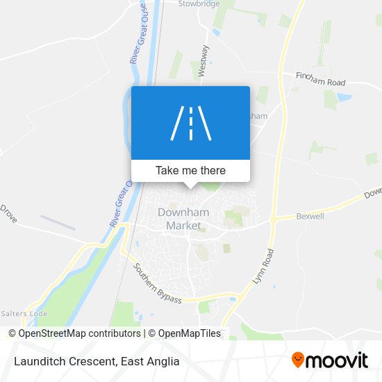 Launditch Crescent map