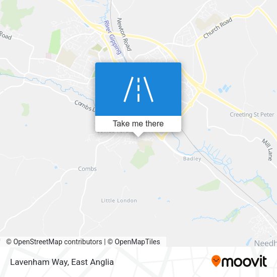 Lavenham Way map