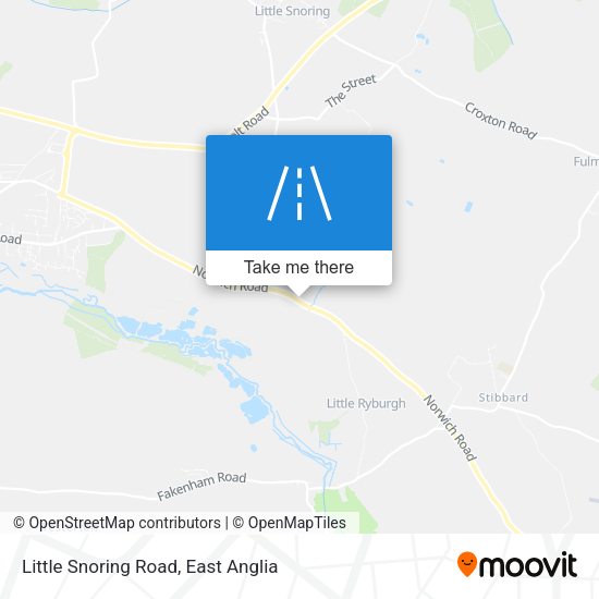 Little Snoring Road map