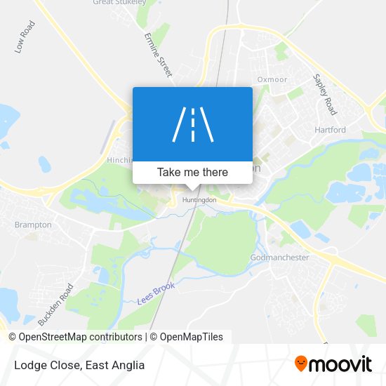 Lodge Close map
