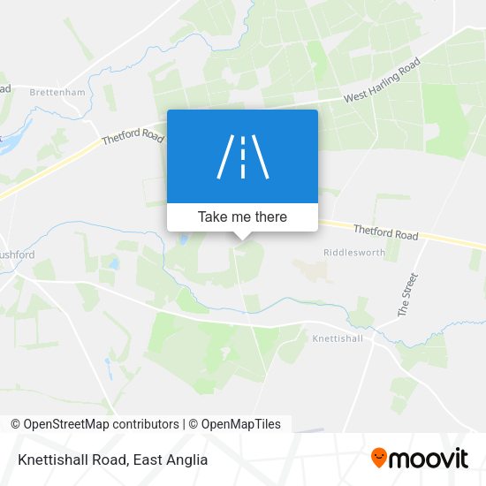 Knettishall Road map