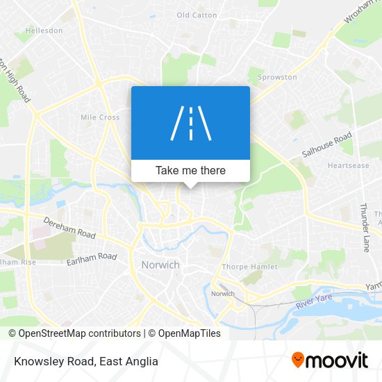 Knowsley Road map