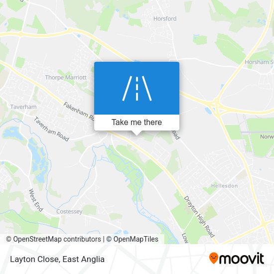 Layton Close map