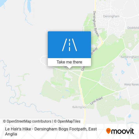 Le Hair's Hike - Dersingham Bogs Footpath map