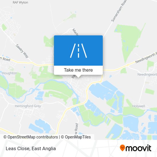 Leas Close map
