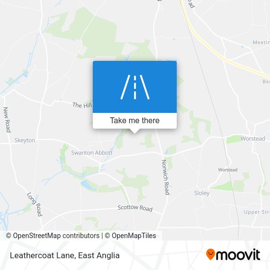 Leathercoat Lane map