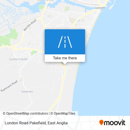 London Road Pakefield map