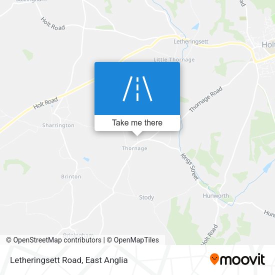 Letheringsett Road map