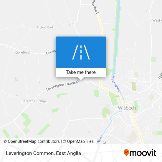 Leverington Common map