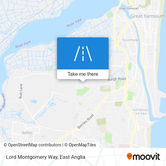 Lord Montgomery Way map