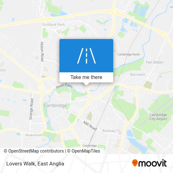 Lovers Walk map