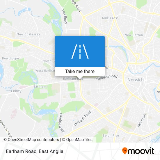 Earlham Road map