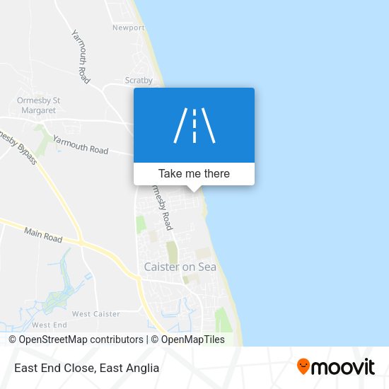 East End Close map