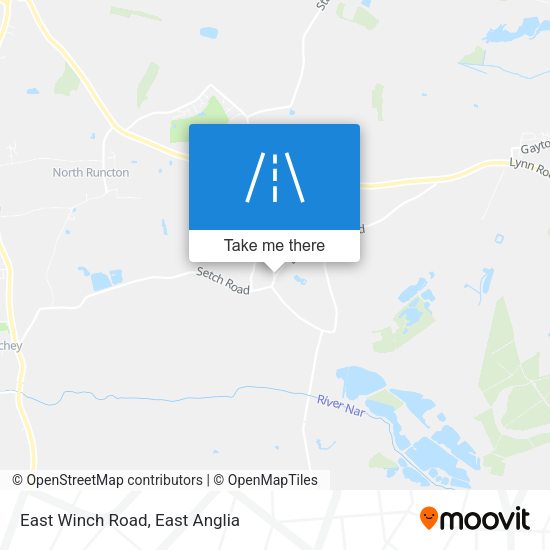 East Winch Road map