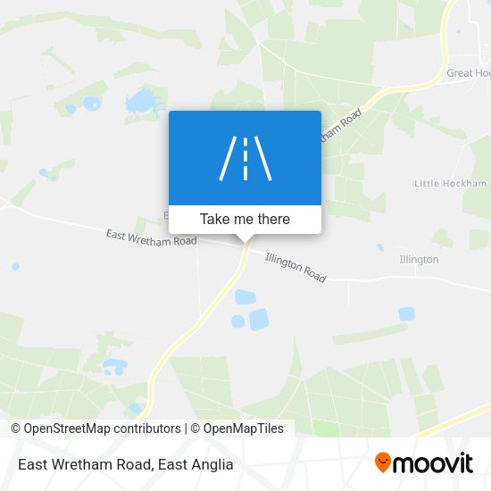 East Wretham Road map