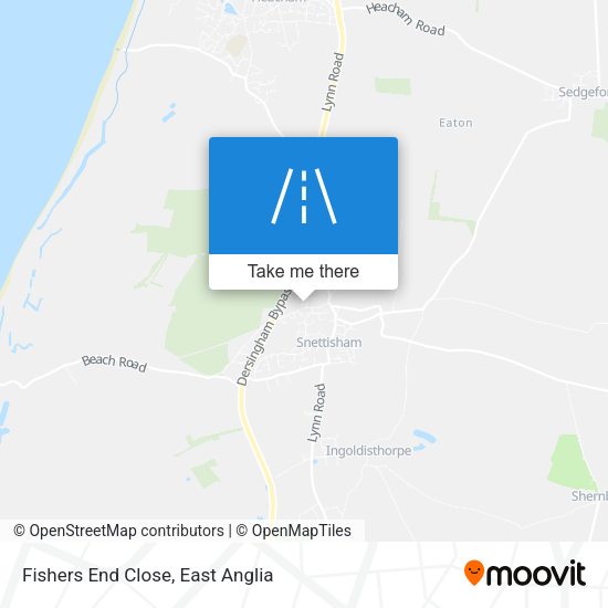 Fishers End Close map