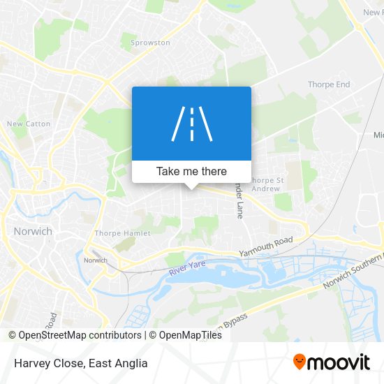 Harvey Close map