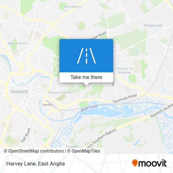 Harvey Lane map