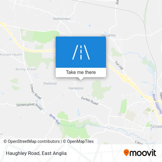 Haughley Road map