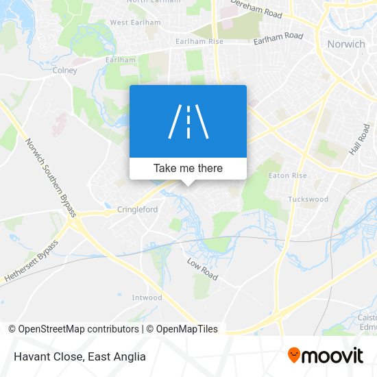 Havant Close map