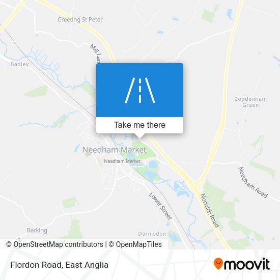 Flordon Road map