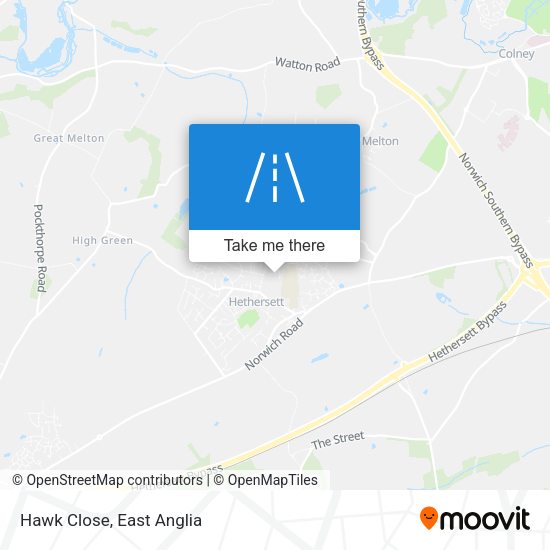 Hawk Close map