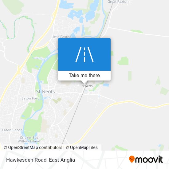 Hawkesden Road map