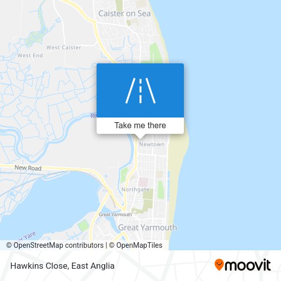 Hawkins Close map