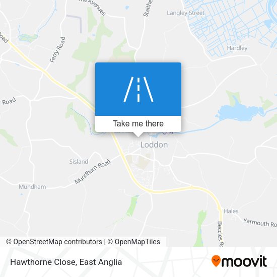 Hawthorne Close map