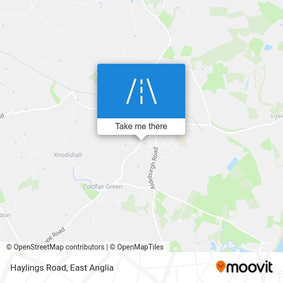 Haylings Road map