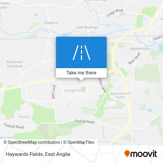 Haywards Fields map