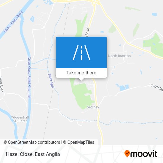 Hazel Close map