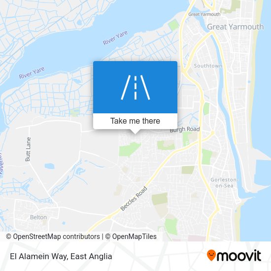 El Alamein Way map