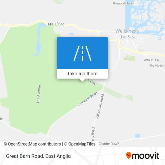 Great Barn Road map