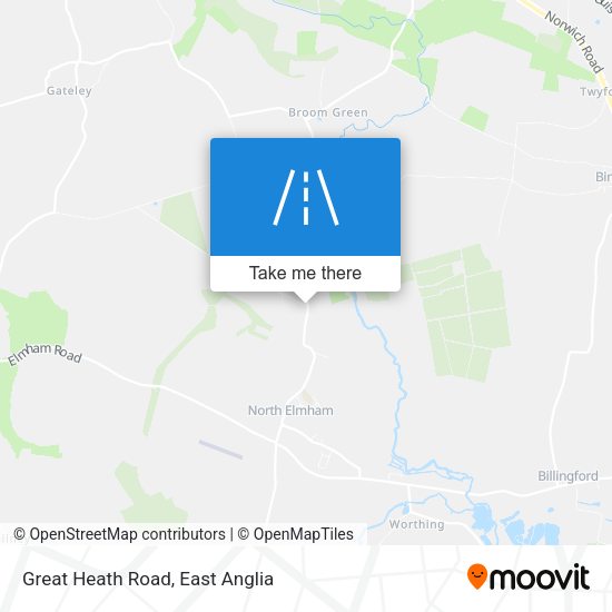 Great Heath Road map